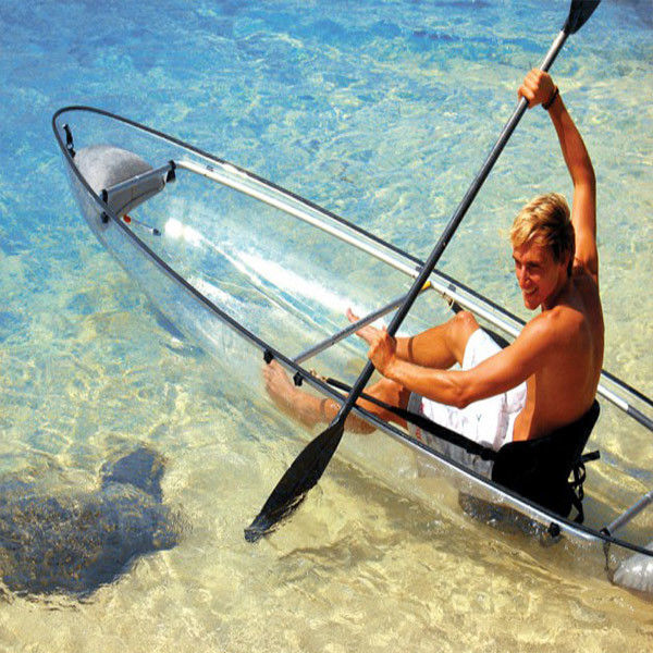 2 Personas U Boat See Through Kayak Hull ทนทานสองชั้นฮัลล์ตัวเลือกสี